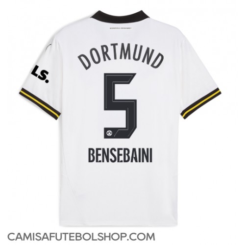 Camisa de time de futebol Borussia Dortmund Ramy Bensebaini #5 Replicas 3º Equipamento 2024-25 Manga Curta